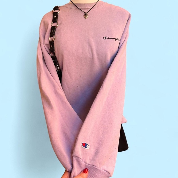 Champion Women's Lavender Crew Neck Sweater - Picture 1 of 8